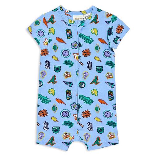 Milky Happy Zip Romper
